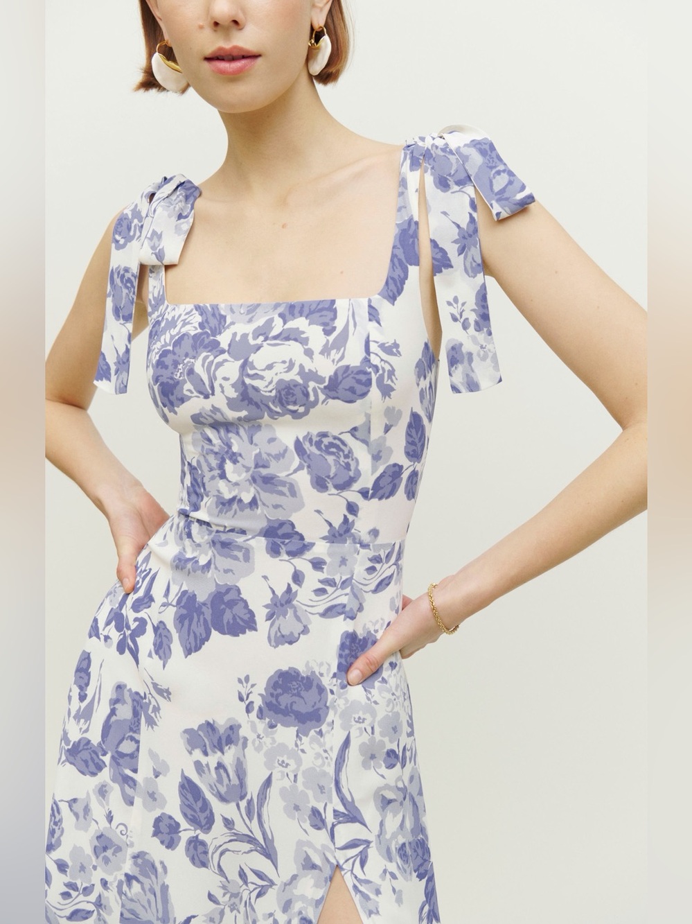 Reformation Twilight Midi Dress in Lucerne toile pattern Sz 10